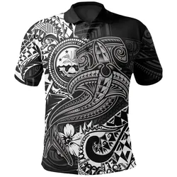 Polynesian Pride Polo Shirt - FSM Polo Shirt White Shark Polynesian Tattoo