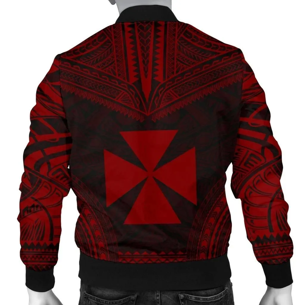 Wallis And Futuna Polynesian Chief Men's Bomber Jacket - Red Version - Bn10