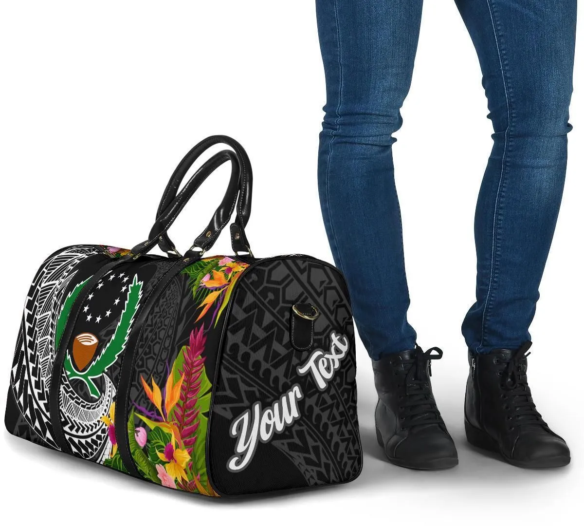 Pohnpei State Travel Bag - Custom Personalised Seal Spiral Polynesian Patterns