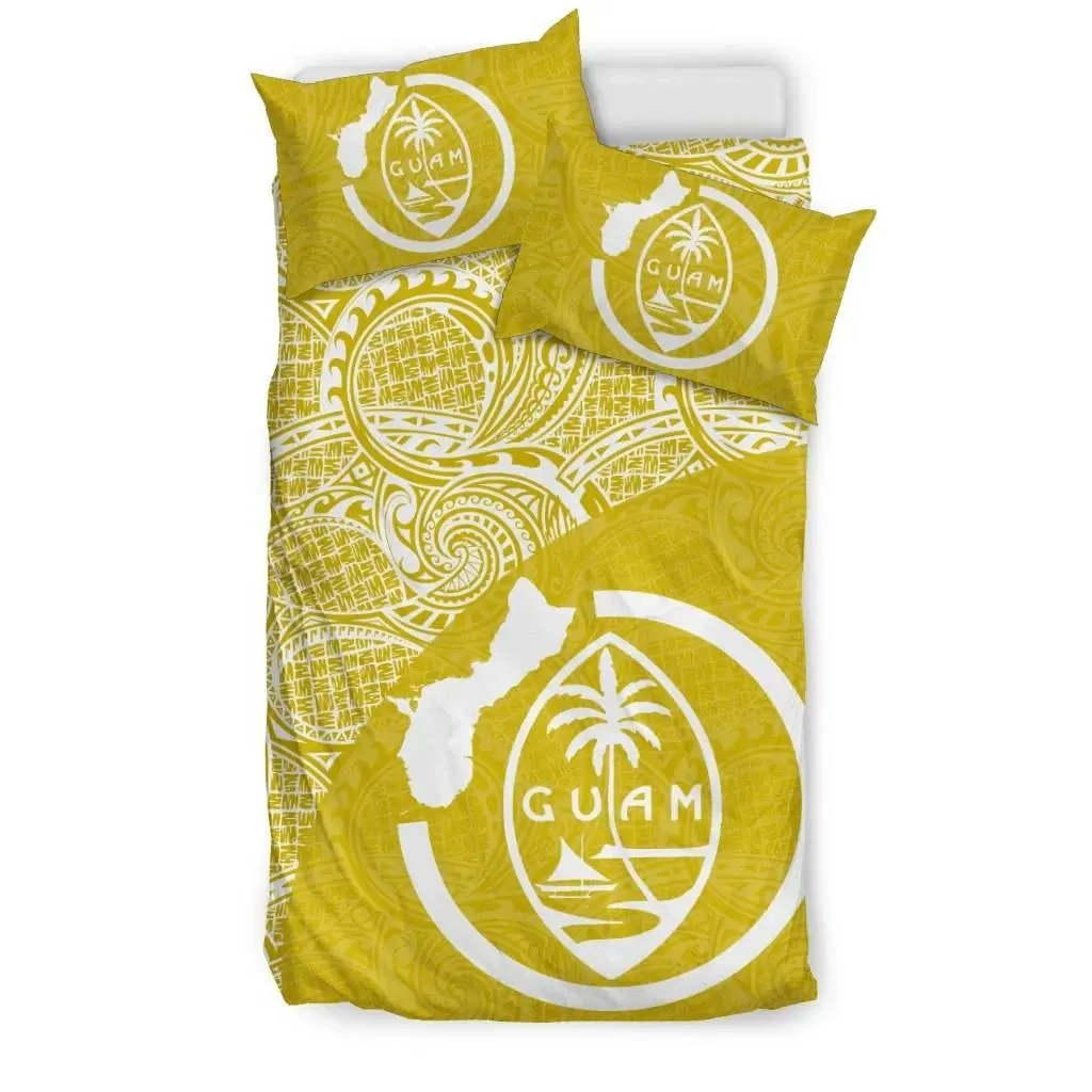 FamilyGater Bedding Set - Cover and Pillow Cases Guam Coat Of Arm Map Polynesian 14 Th9