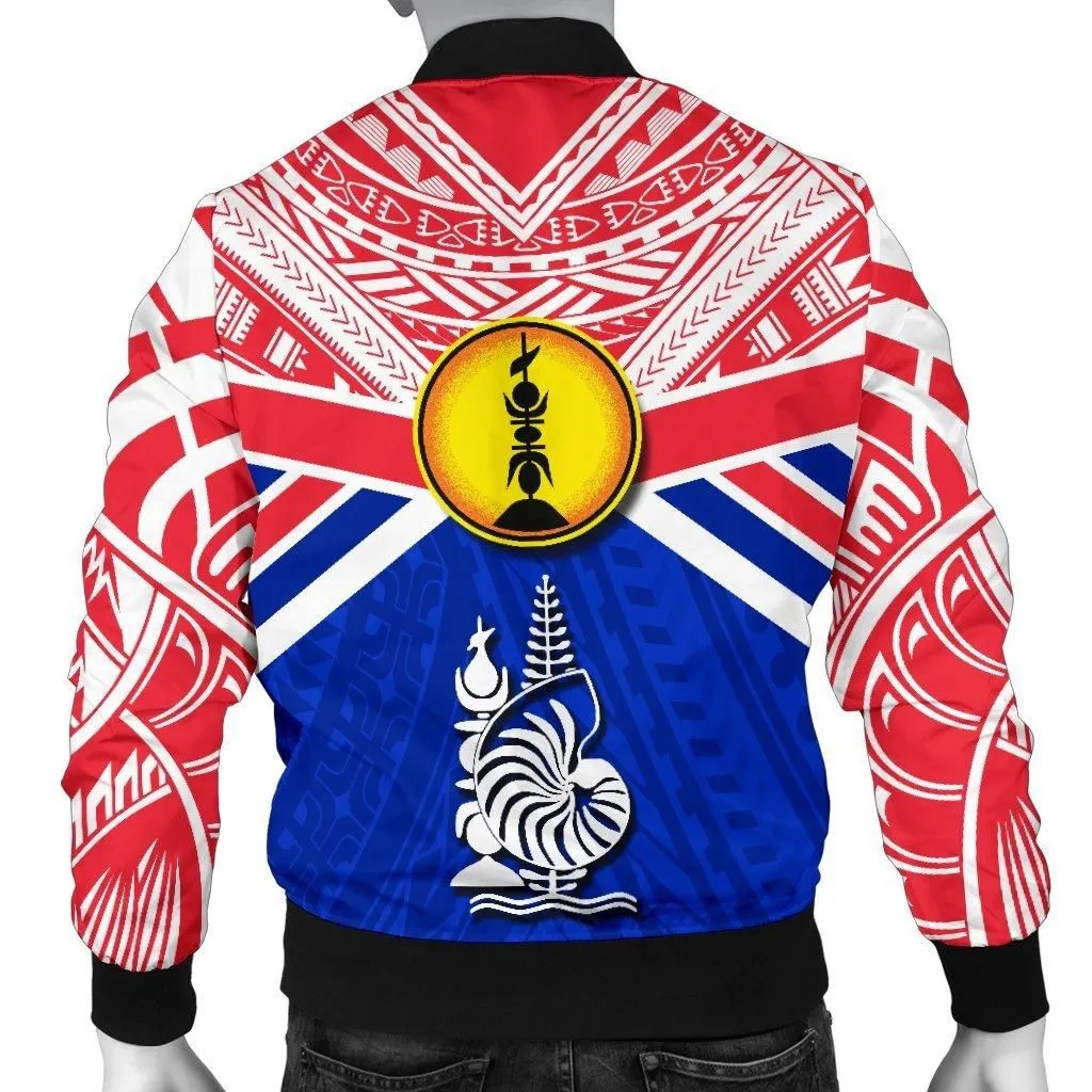 New Caledonia Rugby Men Bomber Jacket Polynesian