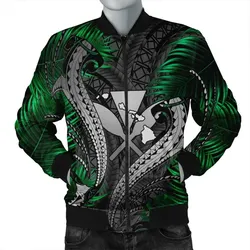 FamilyGater Jacket - Hawaii Shark Polynesian Tropical Bomber Jacket - Gray - AH - J4R