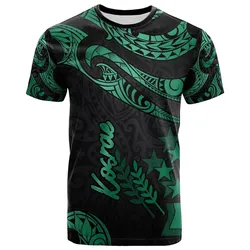 Kosrae Micronesia T Shirt - Poly Tattoo Green Version