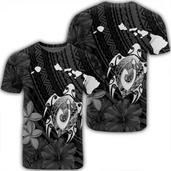 Alohawaii Tee - Hawaiian Map Turtle Plumeria Hibiscus Fish Hook Polynesian T-shirt AH - J5R