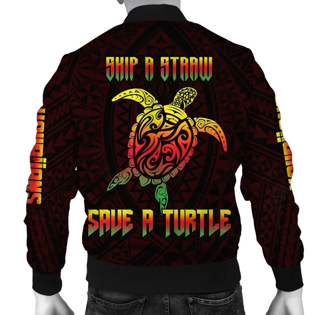 FamilyGater Jacket - Hawaii Turtle Polynesian Bomber Jacket - Cool - AH JW