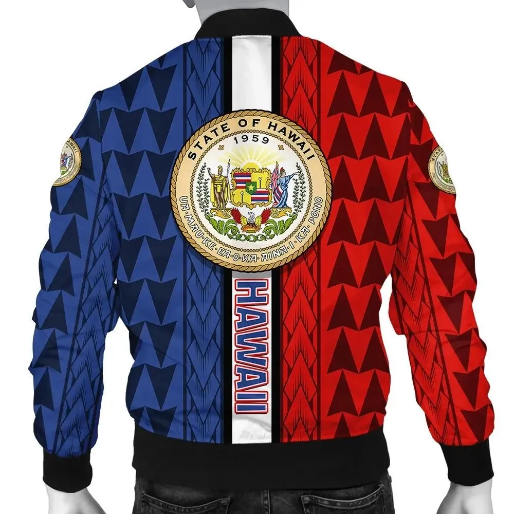 FamilyGater Jacket - Hawaii Coat Of Arms Polynesian Bomber Jacket - Energetic - AH JW