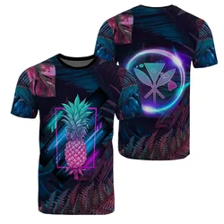 Hawaii Pineapple Kanaka Map Tropical T Shirt Pub Style Ah Ja Hawaiian Shorts Beach Short Sleeve