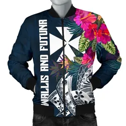 Wallis and Futuna Mens Bomber Jacket - Summer Vibes