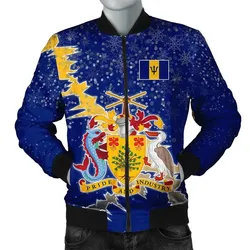 Barbados Christmas Coat Of Arms Men Bomber Jacket  X Style J78