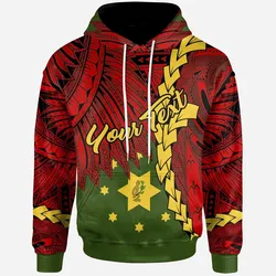 Papua New Guinea Eastern Highlands Province Polynesian Custom Personalised Hoodie - Tribal Wave Tattoo