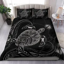 Polynesian Bedding Set Turtle Mix Hibiscus - Gray
