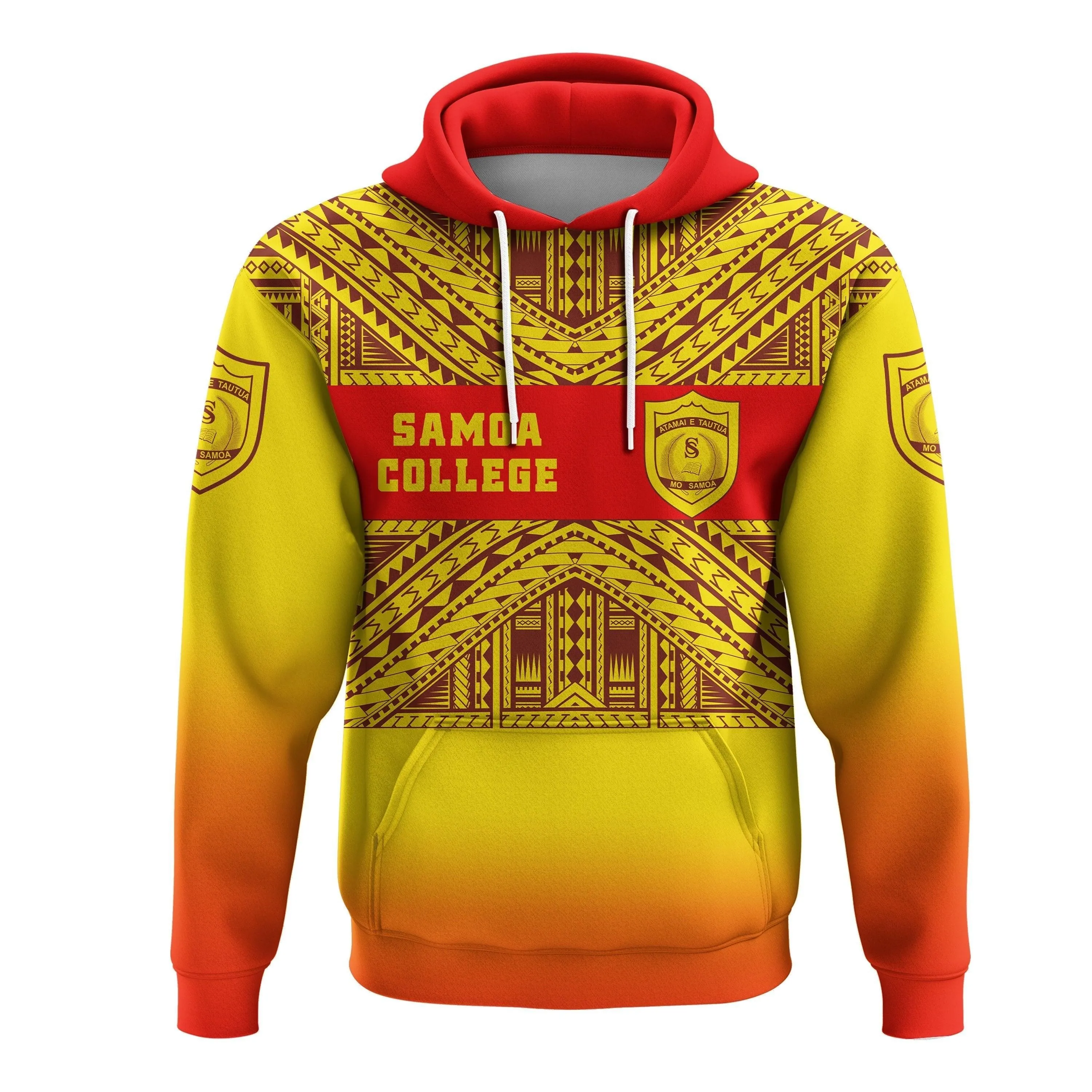 (Custom Personalised) Samoa College Hoodie Tattoo Simple Sports Style