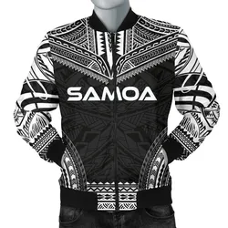 Samoa Polynesian Chief Mens Bomber Jacket - Black Version