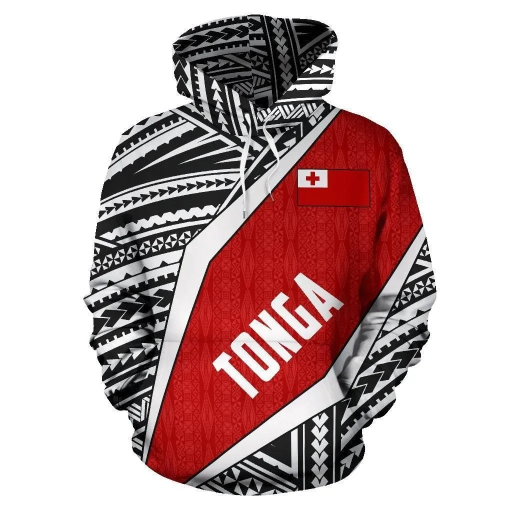 Tonga Hoodie - Tonga Flag Polynesian Tattoo