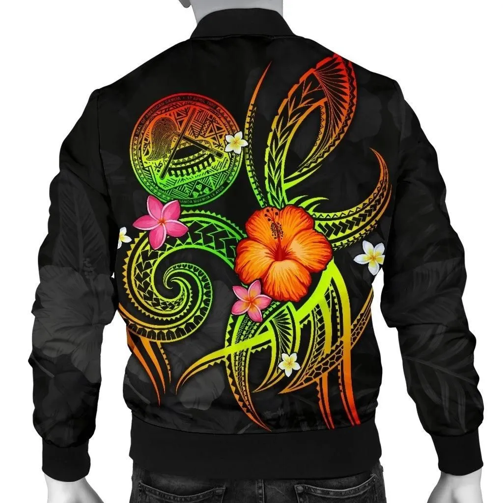 FamilyGaterJacket - Bomber Jacket American Samoa Polynesian Personalised - Legend of American Samoa (Reggae) - BN15