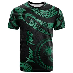 Chuuk Micronesia Custom Personalised T-Shirt - Poly Tattoo Green Version