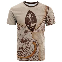 Guam T shirt - Hibiscus Flowers Vintage Style