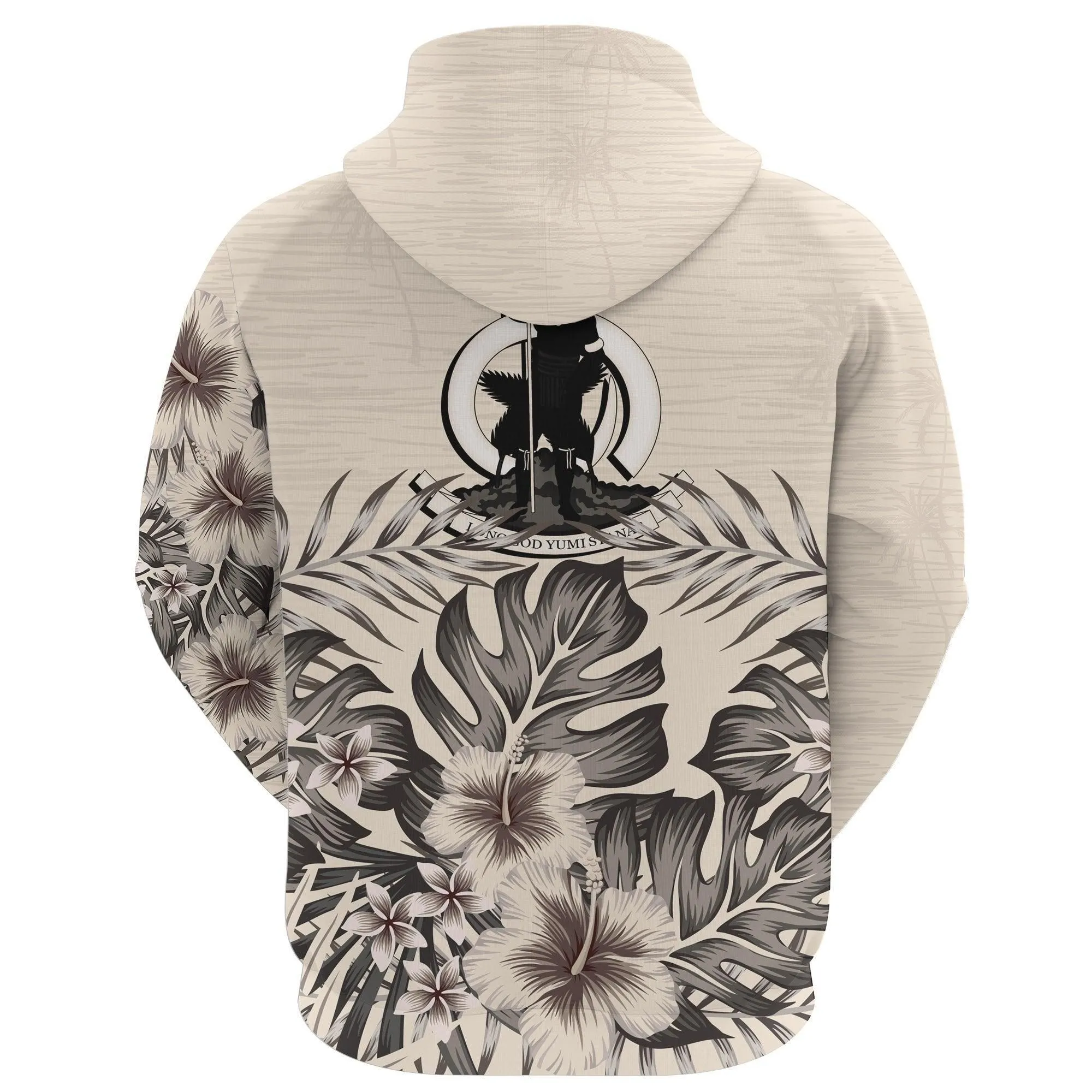 Vanuatu Hoodie The Beige Hibiscus No