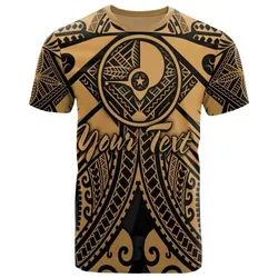 Yap Custom Personalised T shirt - Gold Seal with Polynesian Tattoo