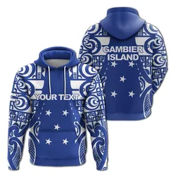 (Custom Personalised) Gambier Islands Tribal Tattoo Hoodie LT12