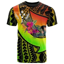 Kosrae T Shirt - Polynesian Hook and Hibiscus Raggae