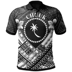 Chuuk Polynesian Polo Shirts - Chuuk White Seal Camisole Hibiscus Style - BN18