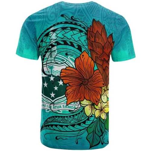 Samoa T shirt - Tropical Flowers Style
