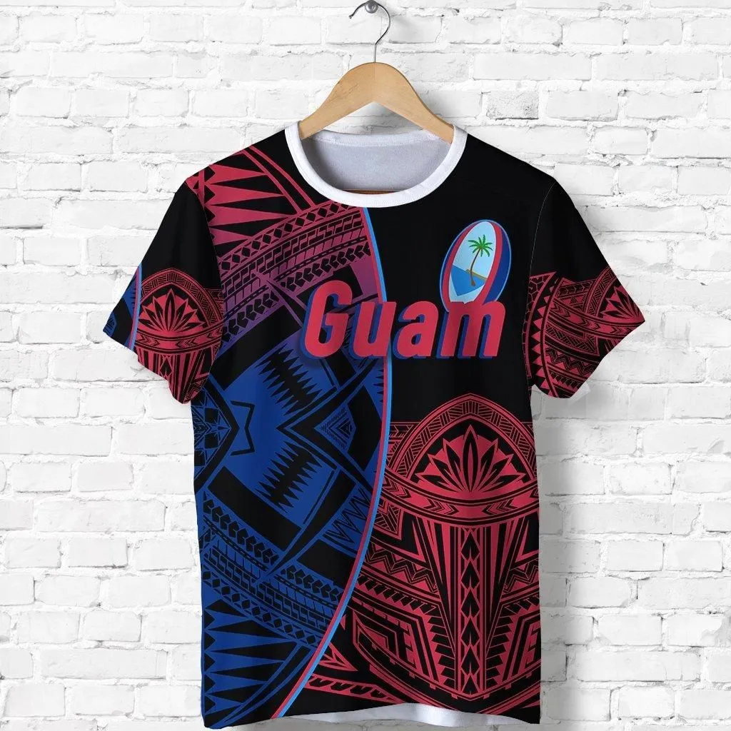 (Custom Personalised) Guam Rugby T Shirt Impressive Version - Custom Text And Number