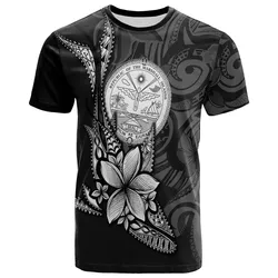 Marshall Islands Custom Personalised T Shirt - Fish With Plumeria Flowers Style