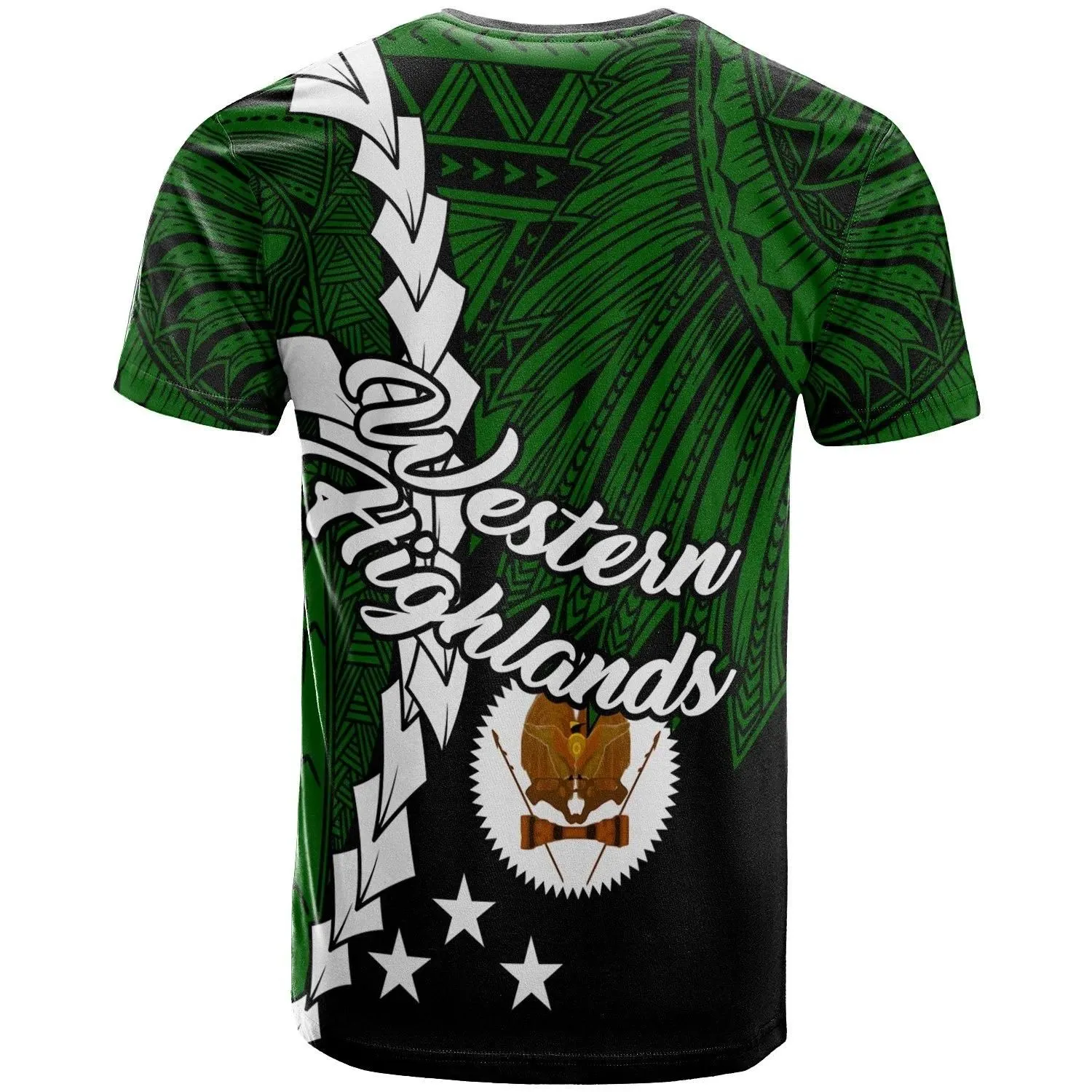 Papua New Guinea Western Highlands Province Polynesian Custom Personalised T-Shirt - Tribal Wave Tattoo - BN12