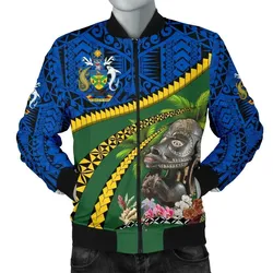 Alohawaii Jacket - Bomber Jacket Solomon Islands Canoe Prow - Road to Hometown K4