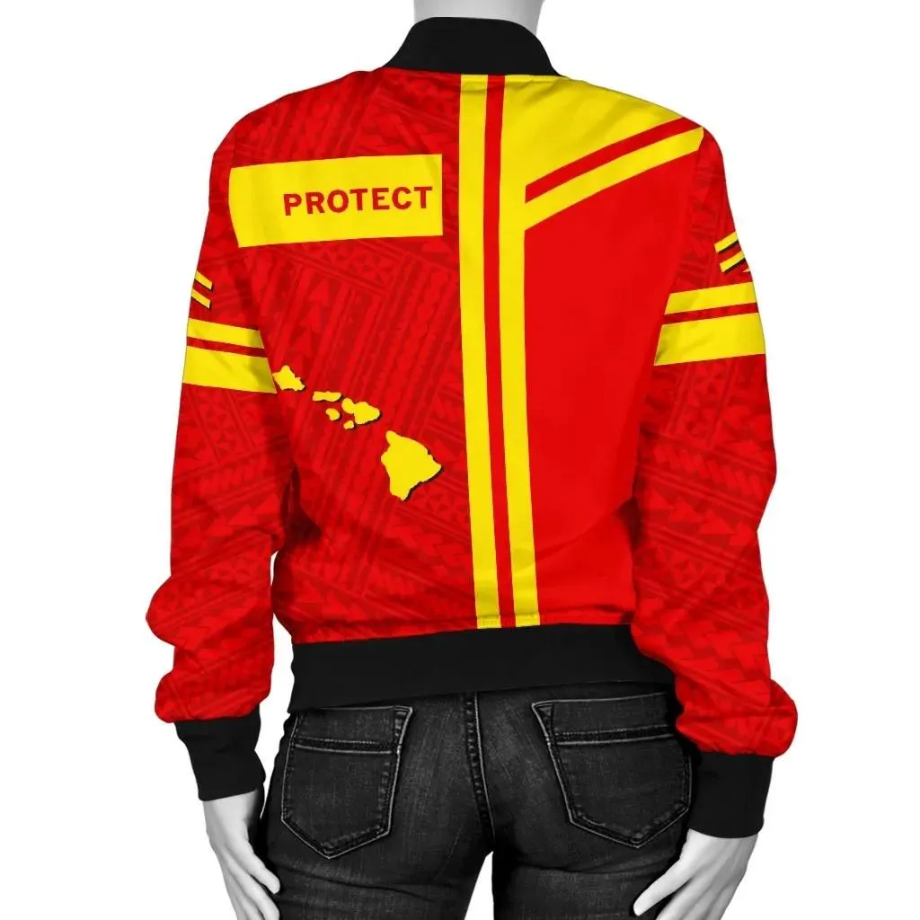Alohawaii Jacket - Hawaiian Polynesian Mauna Kea Womens Bomber Jacket - Morale Style - AH - J1