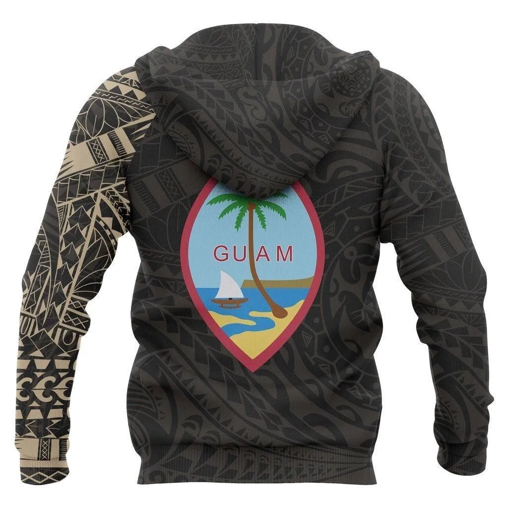 Guam Polynesian Tattoo Style All-Over Hoodie