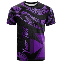 Wallis and futuna Polynesian Custom Personalised T shirt - Poly Tattoo Purple Version