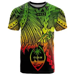 Guam Polynesian Custom Personalised T shirt - Tribal Wave Tattoo Reggae