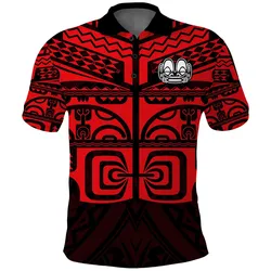 (Custom Personalised) Marquesas Islands Polo Shirt - Marquesas Tattoo Red Special LT13