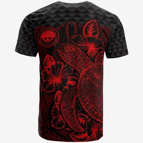 Federated States Of Micronesia T-Shirt - Federated States Of Micronesia Seal Turtle Hibiscus Red