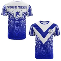 (Custom Personalised) Makoi Bulldogs T Shirt Forever Fiji Rugby - Version Fresh 02 - Custom Text and Number LT13