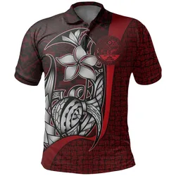 Marshall Islands Polo Shirt Red Coat of Arm - Turtle with Hook - BN11