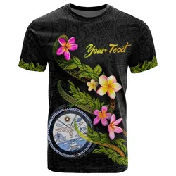 Marshall Islands Polynesian Custom Personalised T shirt - Plumeria Tribal