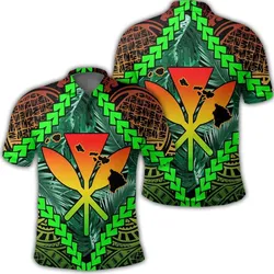 Hawaii Kanaka Kakau Tropical Polynesian Polo Shirt - AH