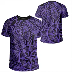 Polynesian Hawaiian Style Tribal Tattoo Violet T-Shirt - AH - JR