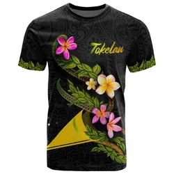 Tokelau Polynesian T shirt - Plumeria Tribal