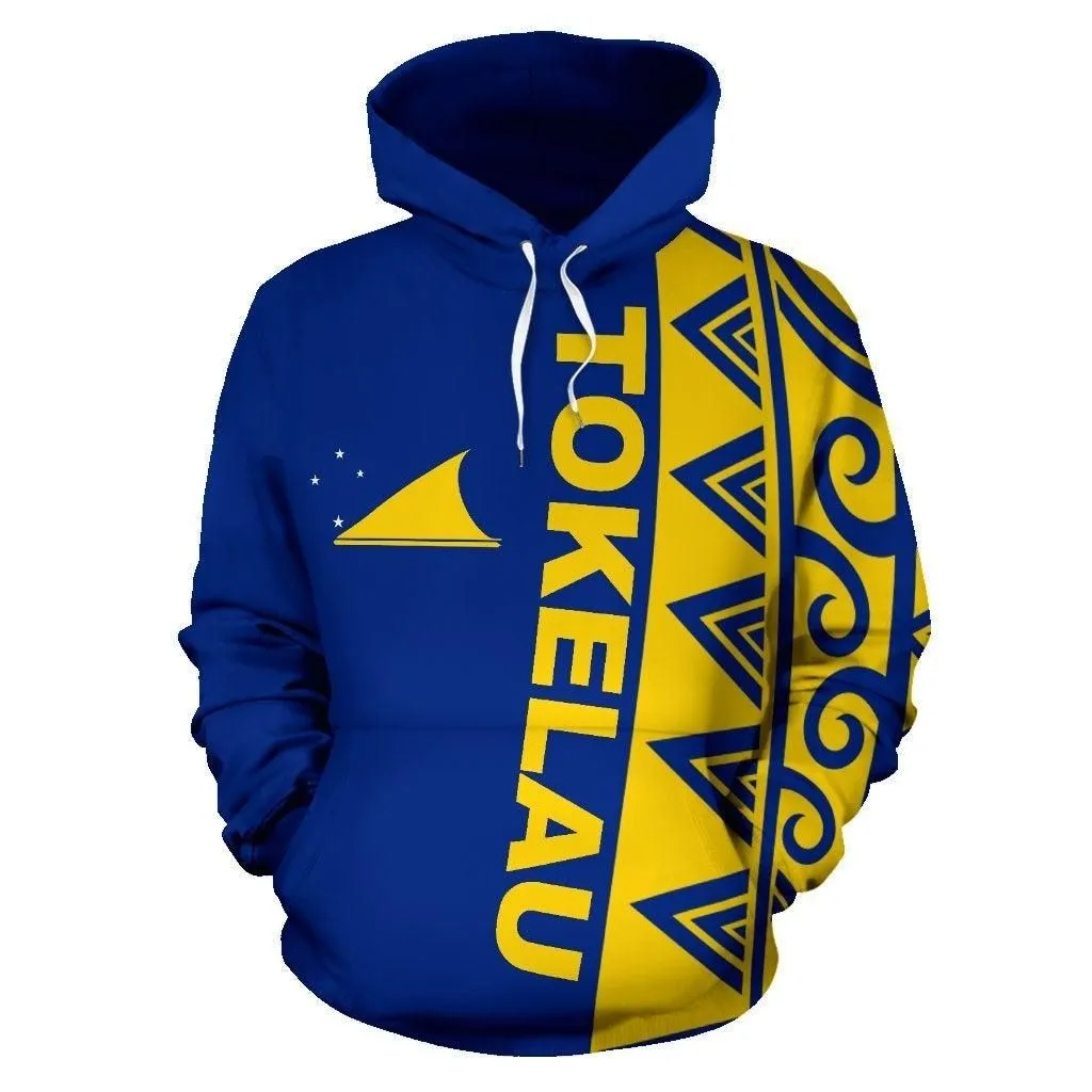 Tokelau Polynesian Hoodie - Tokelau Flag Polynesian Tattoo Half 02