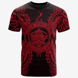 Palau All Palau Seal Map Polynesian Tattoo Red Unisex 3D T-Shirt All Over Print ONCKA
