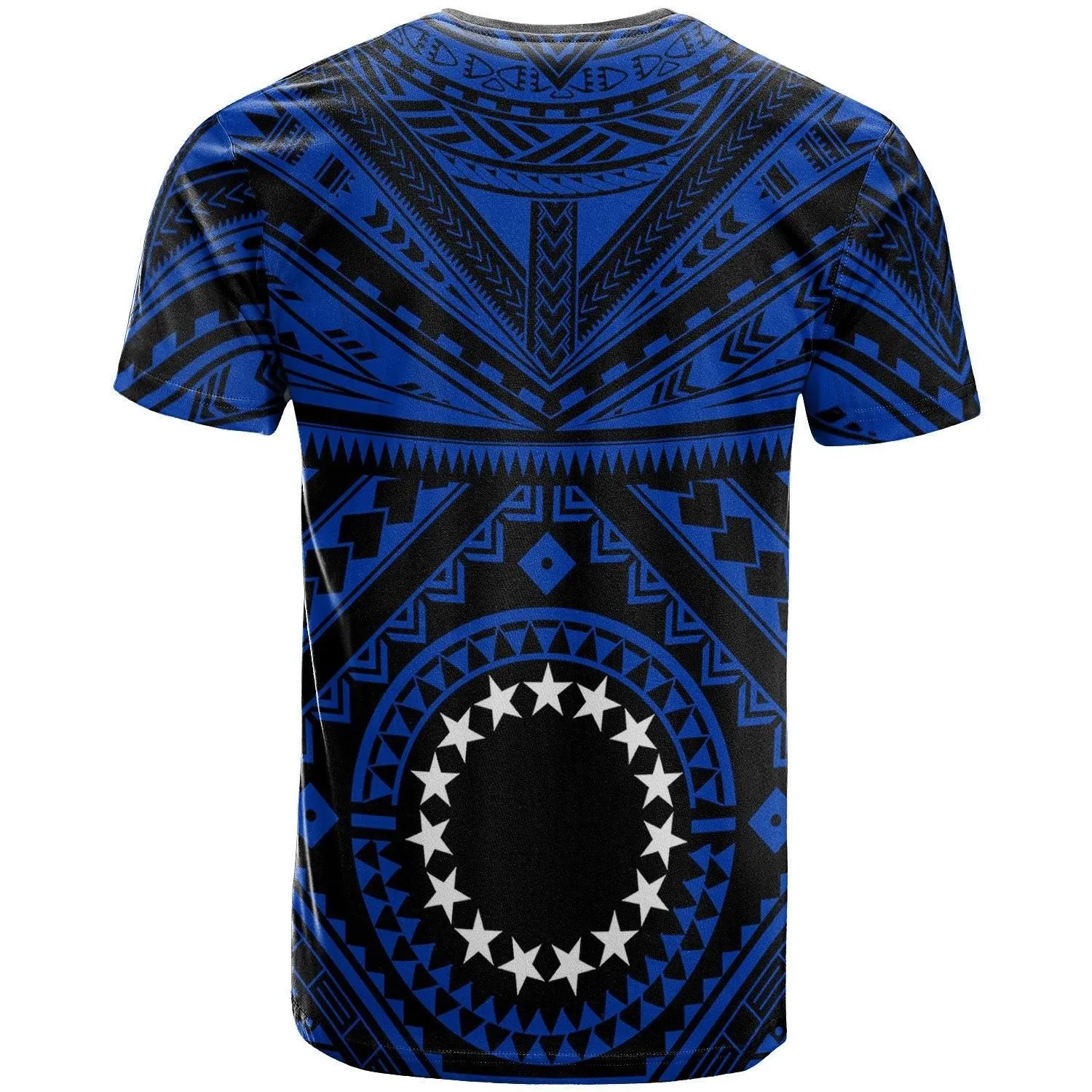 Cook Island T-Shirt - Seal With Polynesian Tattoo Style ( Blue)