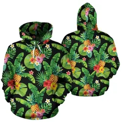 Polynesian All Over Hoodie - Polynesian Tropical Fruit and Vegetable Print 05