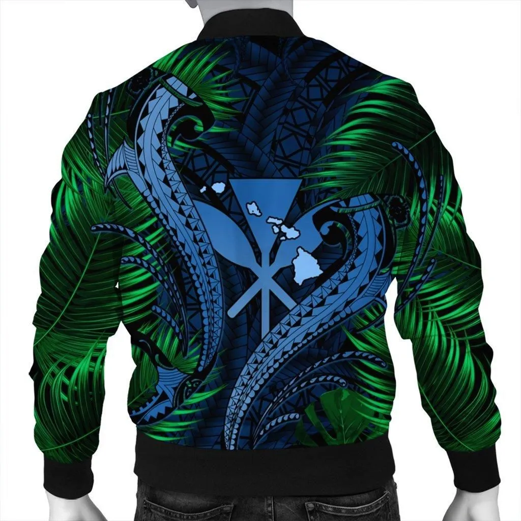 Hawaii Shark Polynesian Tropical Bomber Jacket - Pastel - AH
