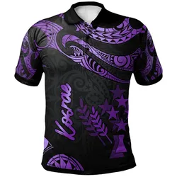Kosrae Polynesian Polo Shirt - Poly Tattoo Purple Version