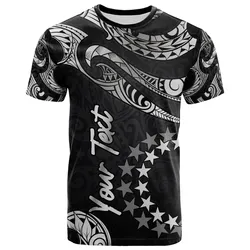 Cook Islands Polynesian Custom Personalised T-Shirt - Poly Tattoo White Version